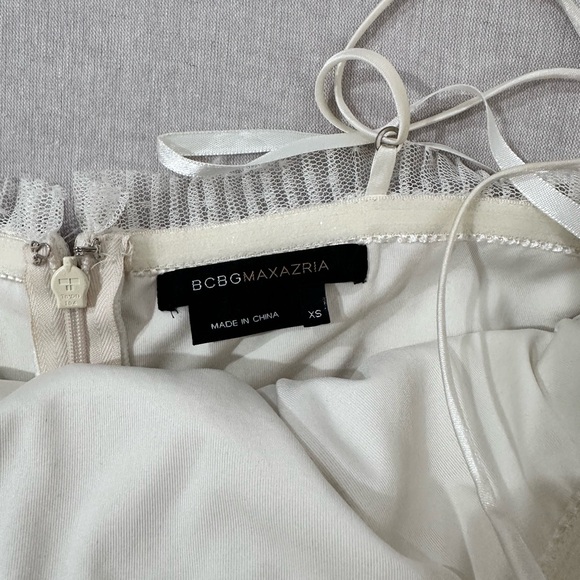 BCBG Elegant White Lace Tiered Dress - Picture 3 of 3